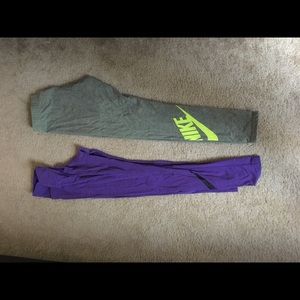 Two Nike leggings