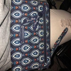 Front Zip wristlet in Marrekesh Motifs