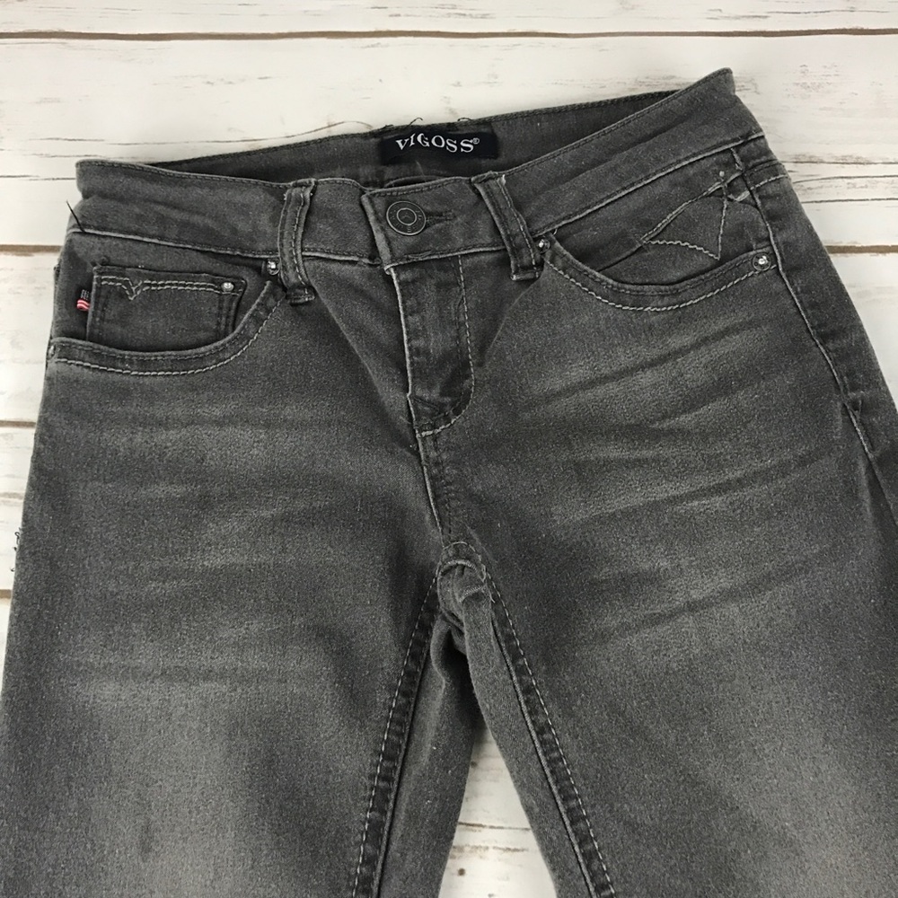 Vigoss Grey Straight Leg Jeans size 8