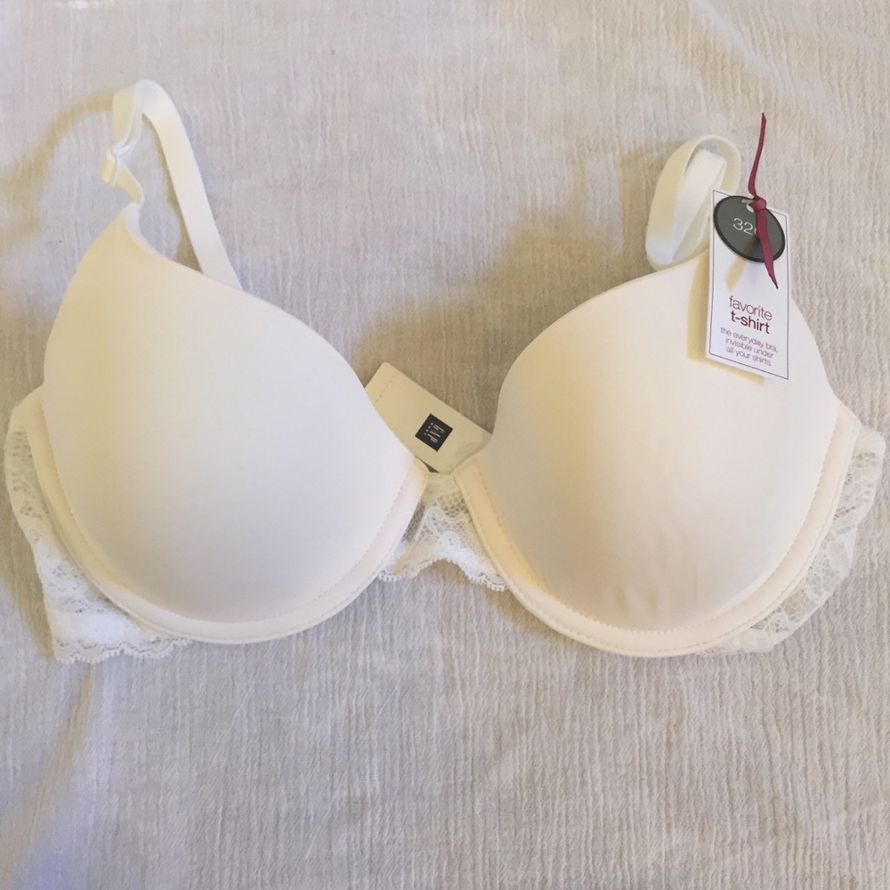 NWT white 32C Gap favorite t-shirt bra