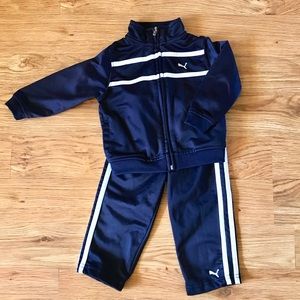 Puma Boys Navy Track Suit