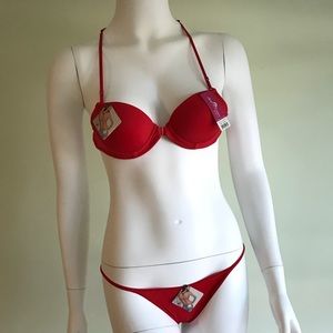Red Lace Bra and Panty Set