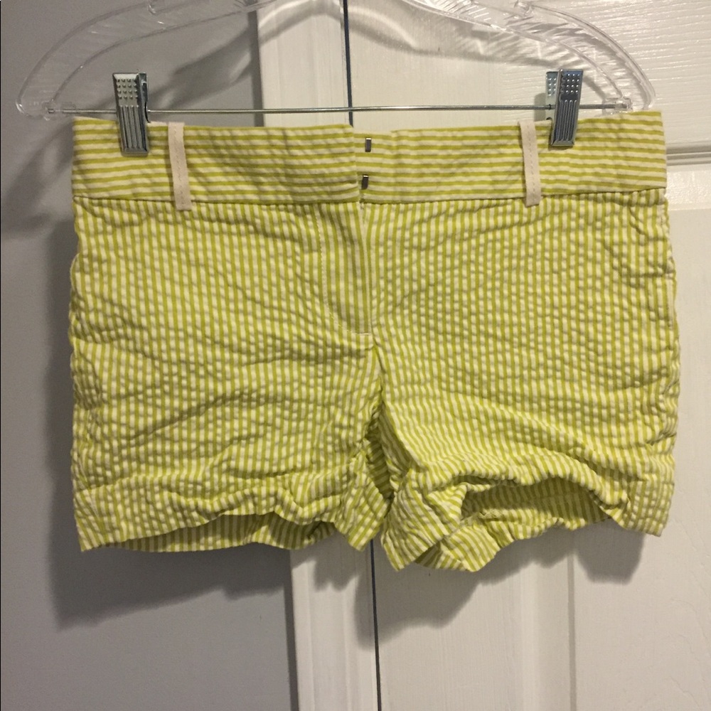 J.crew light green seersucker shorts!!