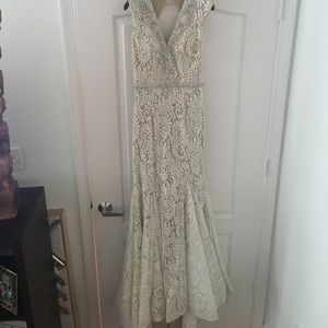 Mac Duggal backless wedding dress