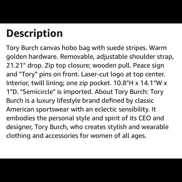 Authentic Tory Burch Canvas Bag - Picture 6 of 6