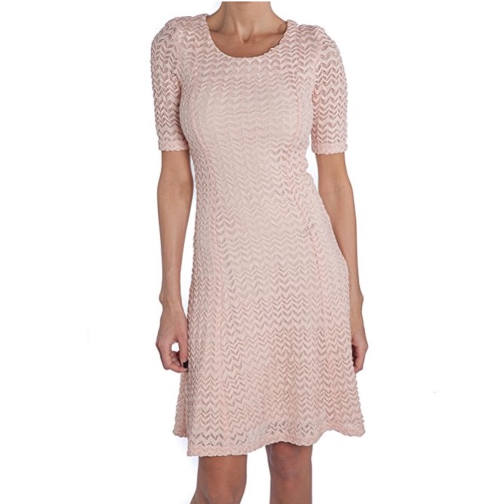Chevron Stretch elbow sleeve dress - Picture 1 of 4