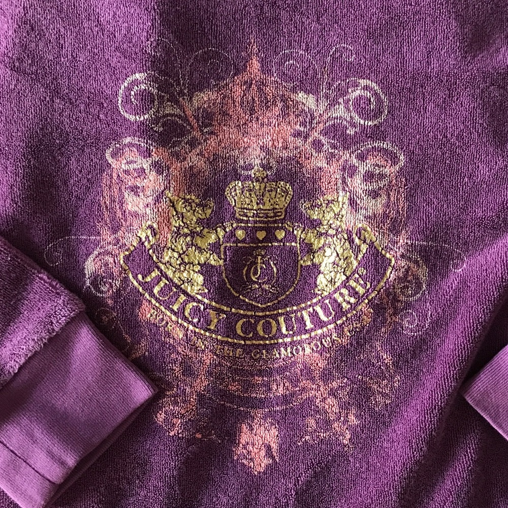 ✂️Juicy Couture iconic hoodie sweatshirt in purple - Picture 2 of 5