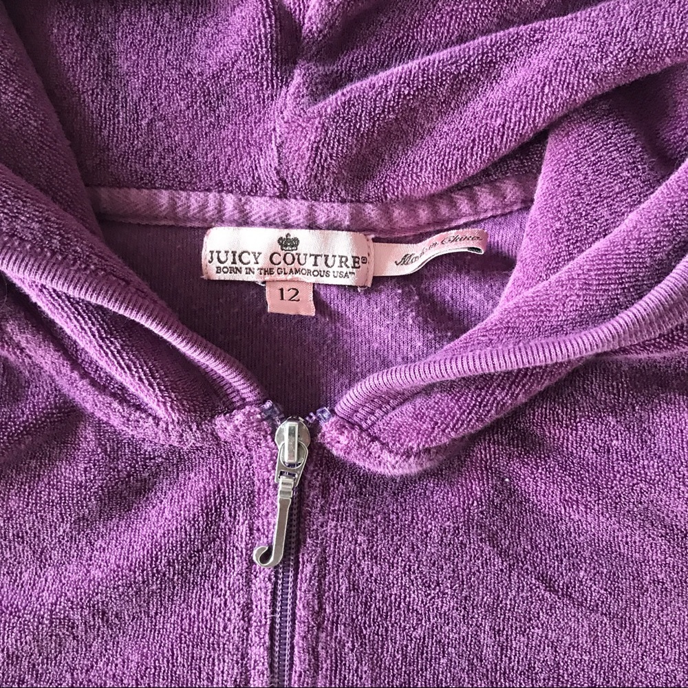 ✂️Juicy Couture iconic hoodie sweatshirt in purple - Picture 3 of 5