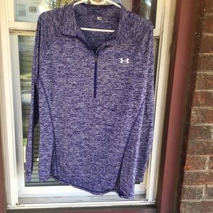 Heather Purple Mid Zip Up Workout Jacket