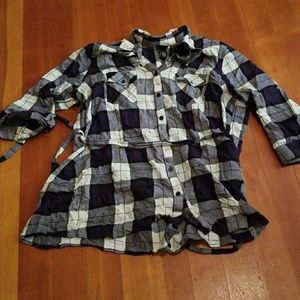 Torrid Purple plaid tunic top