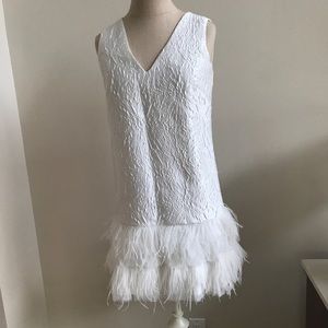 BCBG MAXAZRIA Jamysen Feather white dress Size 0 BCBG MAXAZRIA Jamysen Feather white dress Size 0