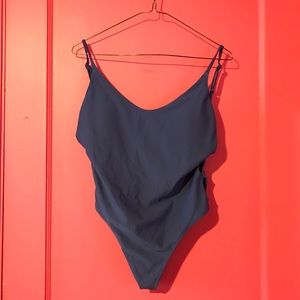 Navy Blue Super Scoop One Piece Swimsuit