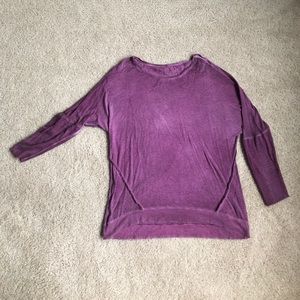 Medium Purple Crew Neck 3/4 sleeve Sweatshirt