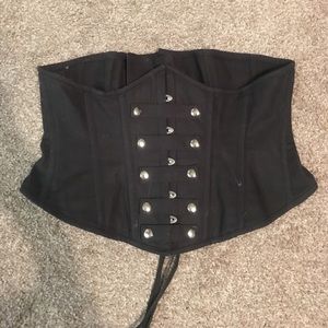 Boned corset underbust black/snaps *price firm*