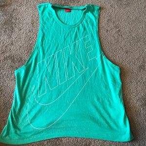 Nike green muscle tank
