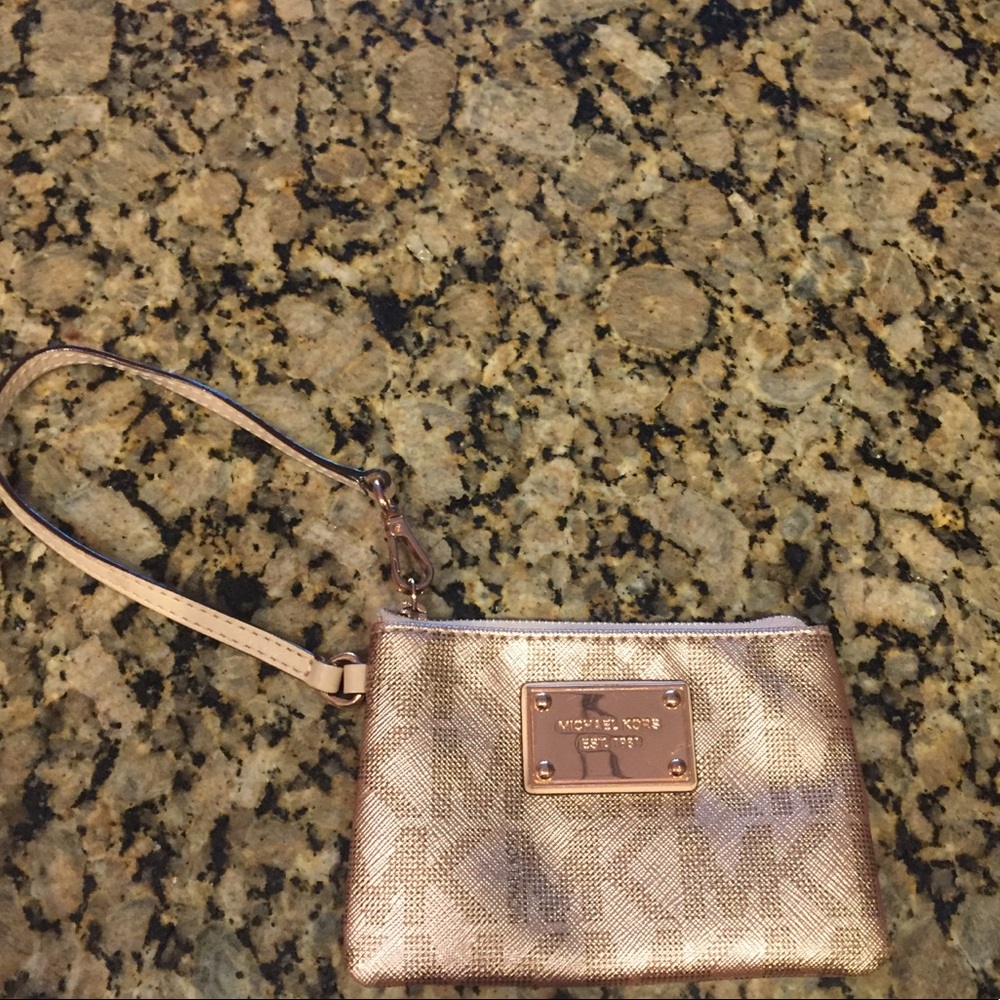 Michael Kors Rose Gold Wristlet