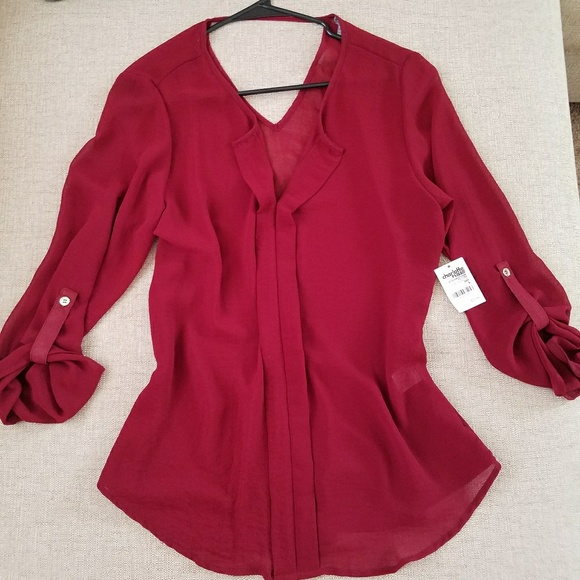 Burgundy Tunic blouse - Picture 1 of 4
