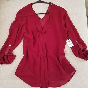 Burgundy Tunic blouse