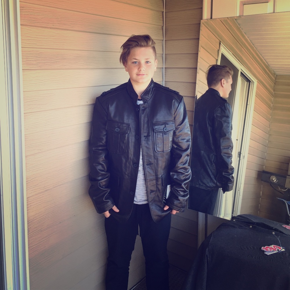 (NEW) Wilda lambskin Leather Button Down Jacket