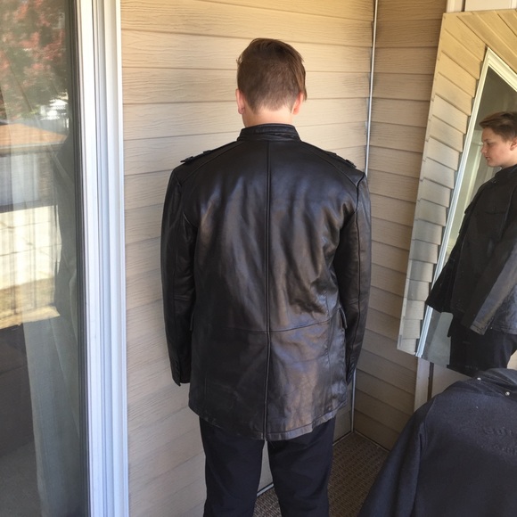 (NEW) Wilda lambskin Leather Button Down Jacket - Picture 4 of 8