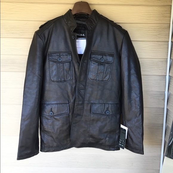(NEW) Wilda lambskin Leather Button Down Jacket - Picture 6 of 8