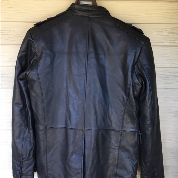 (NEW) Wilda lambskin Leather Button Down Jacket - Picture 8 of 8