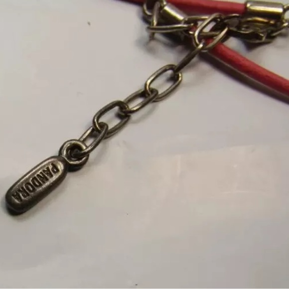 Pandora Pink Cord Necklace w/silver hardware - Picture 5 of 7