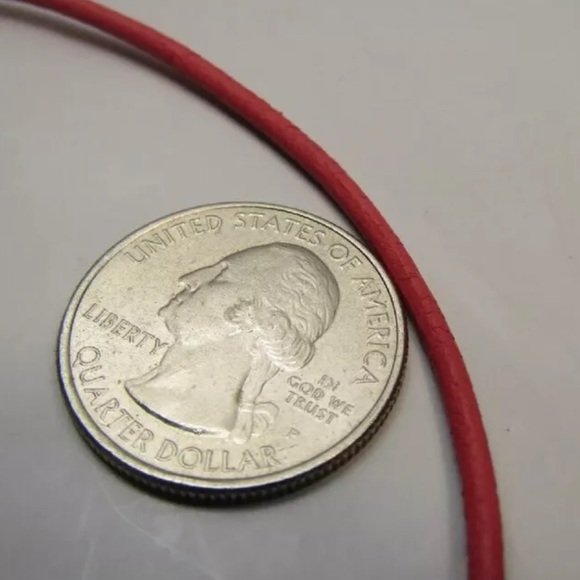 Pandora Pink Cord Necklace w/silver hardware - Picture 6 of 7