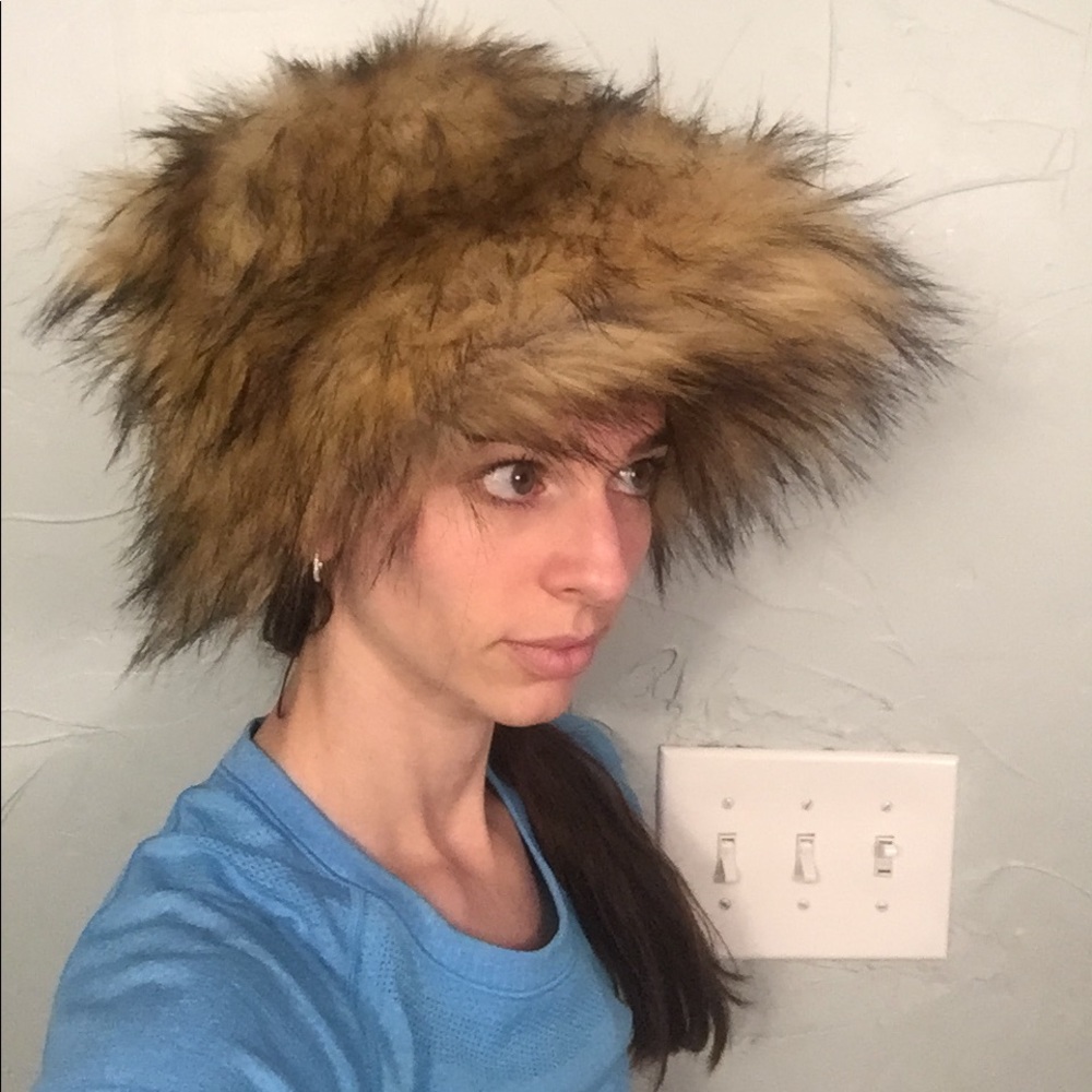 Kate Spade faux fur Russian hat