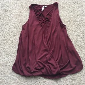 Cross Strap Open Neck Tank Top