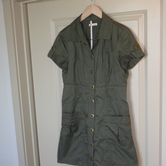 SOLD Tulle Military Inspired Dress - Picture 1 of 2