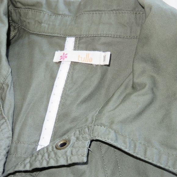 SOLD Tulle Military Inspired Dress - Picture 2 of 2