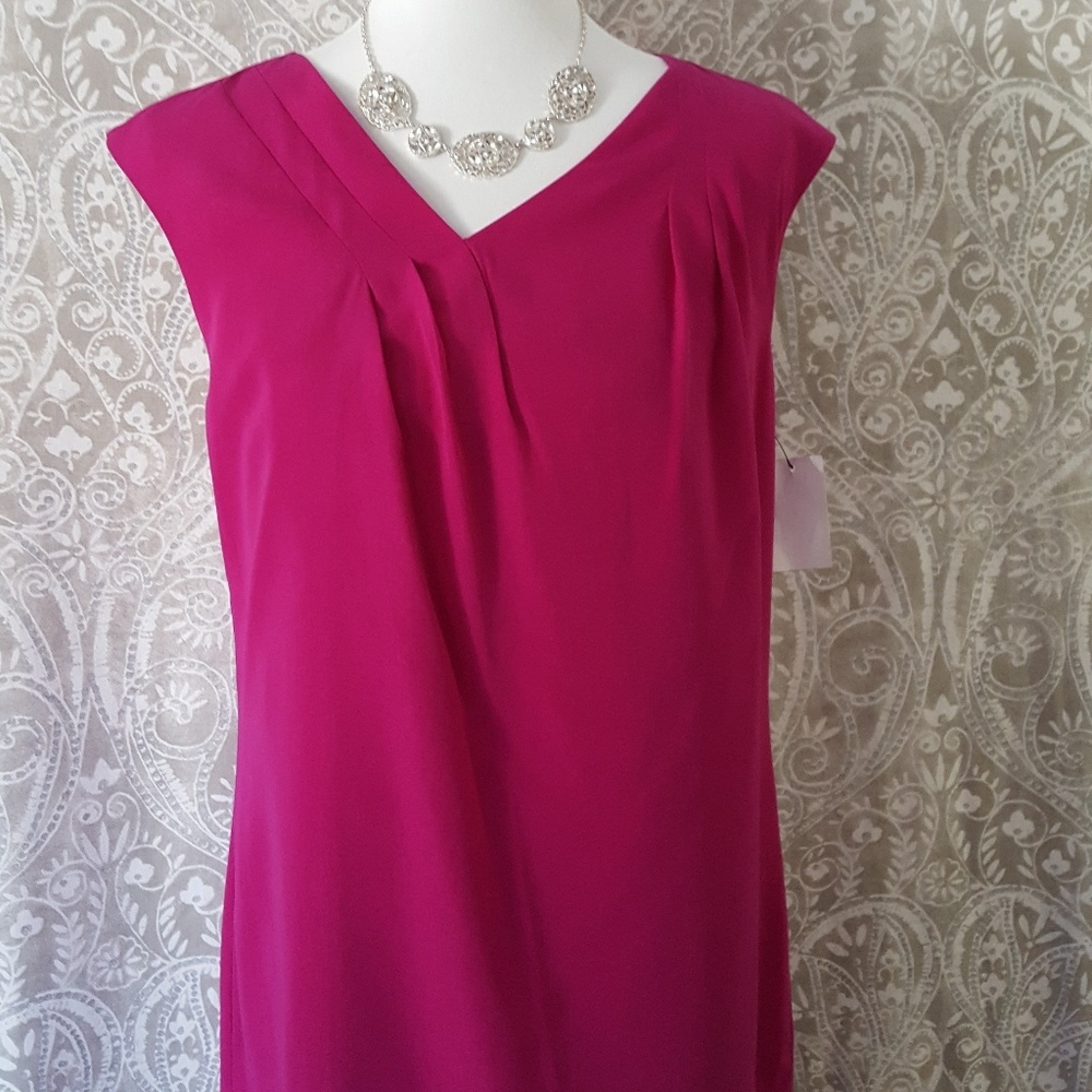 NWT Ellen Tracy fuschia dress, size 8