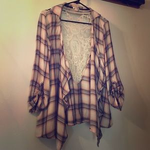 Flannel shabby chic shirt