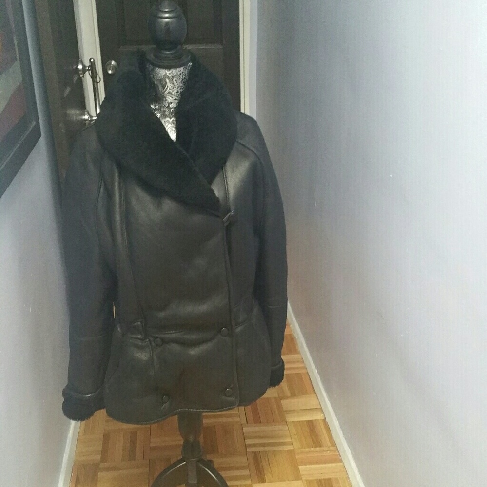 Black Genuine Shearling