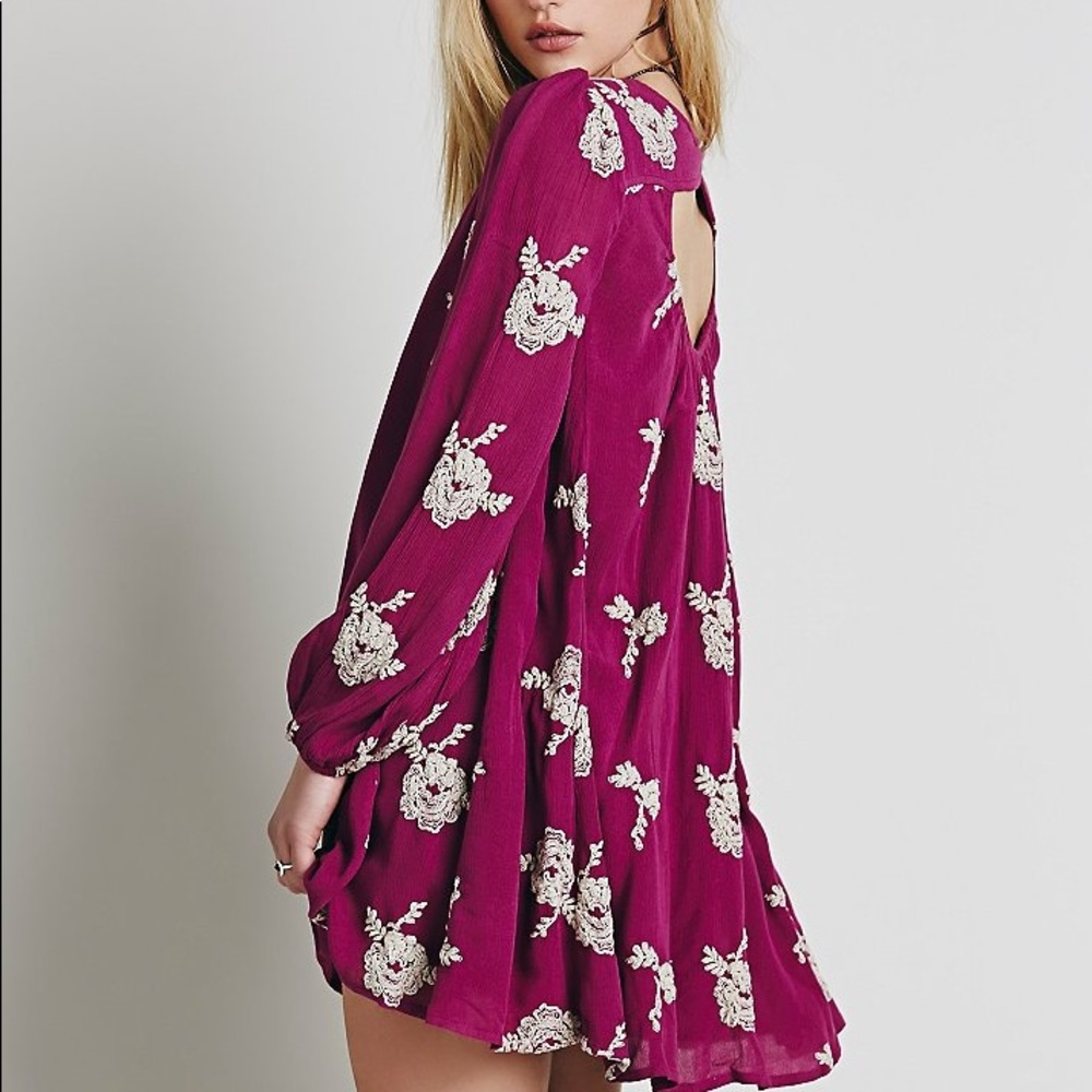 Free People Boho Embroidered Emma Dress