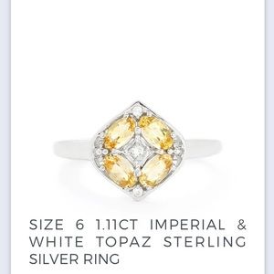 925 SILVER IMPERIAL TOPAZ RING SIZE 6