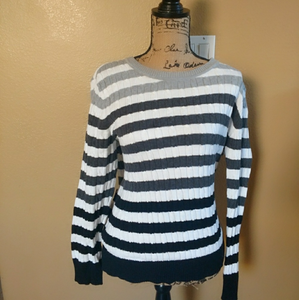 Gray Stripped Sweater