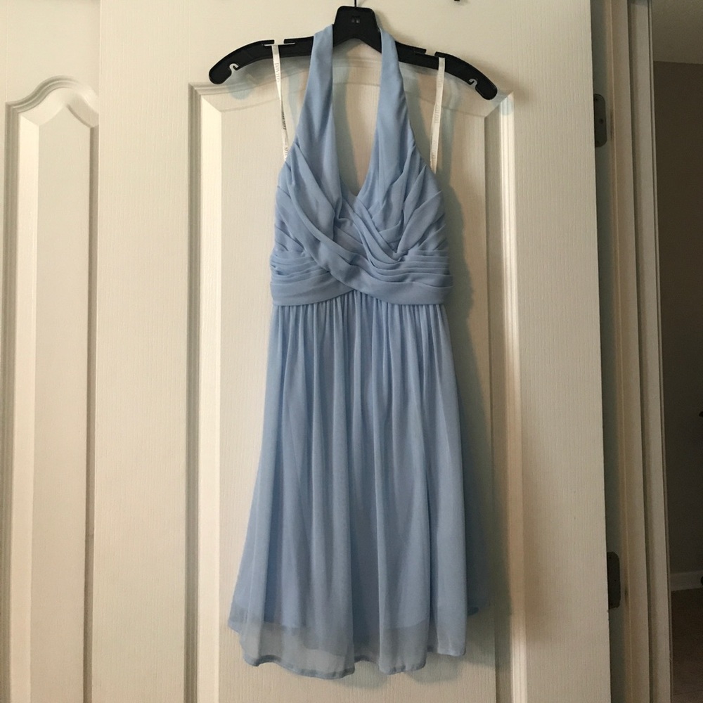 David’s bridal ice blue dress
