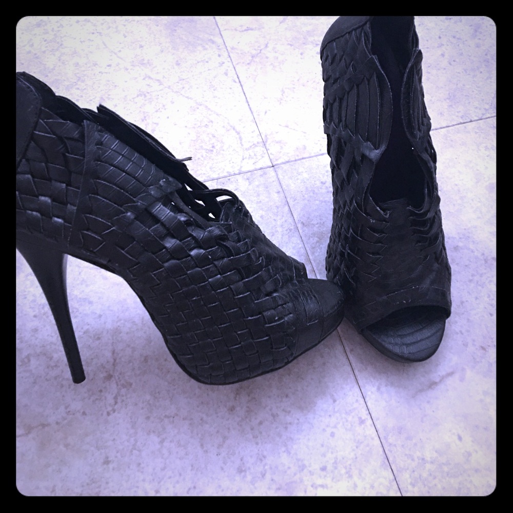 Black ankle booties