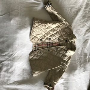 Burberry baby 18-24 months beige quilted jacket.