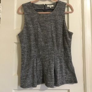 Grey peplum Madewell tank