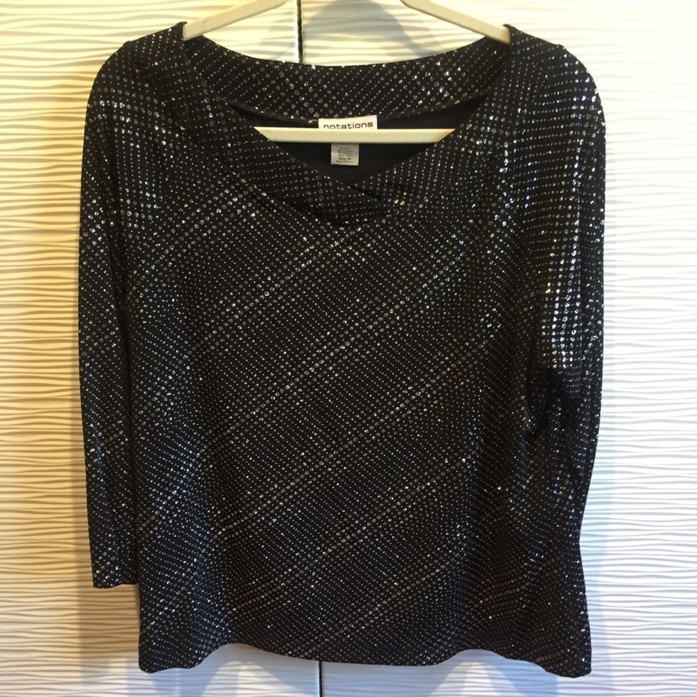 Glitter holiday top