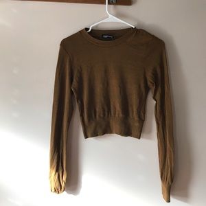 American apparel rust sweater crop