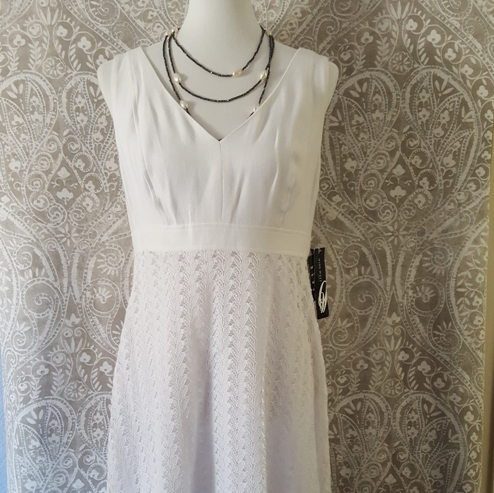 NWT Nine West dress, size 8, gorgeous lace bottom