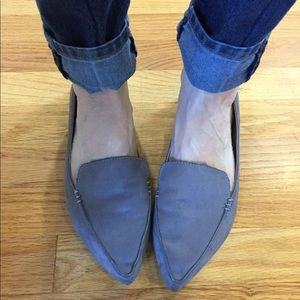 steve madden feather leather loafers