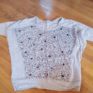 Express sparkly gray shirt
