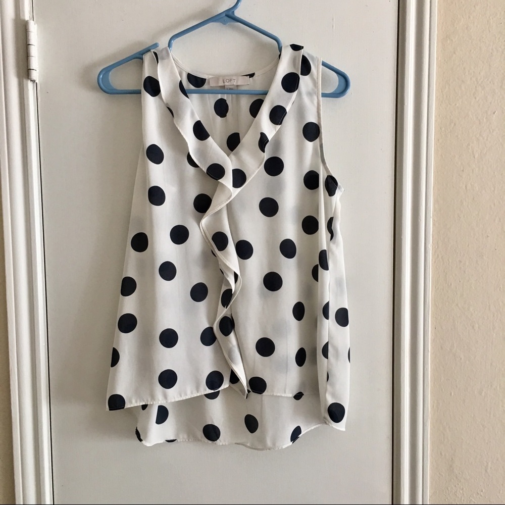 Precious LOFT polka dot blouse