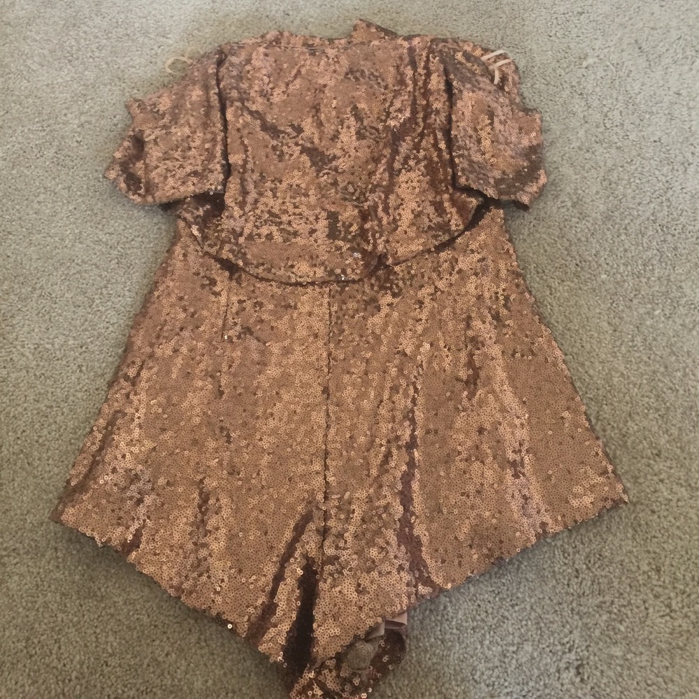 Gold Sequin Romper NWT