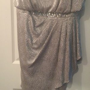 Silver glam party dress